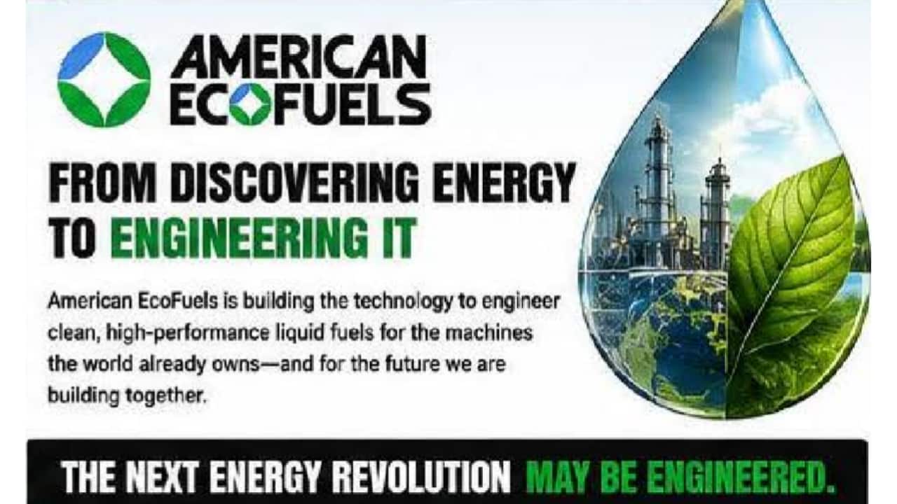 American EcoFuels AEFI Molecular Engineering Energy Platform American EcoFuels AEFI molecular engineering energy platform