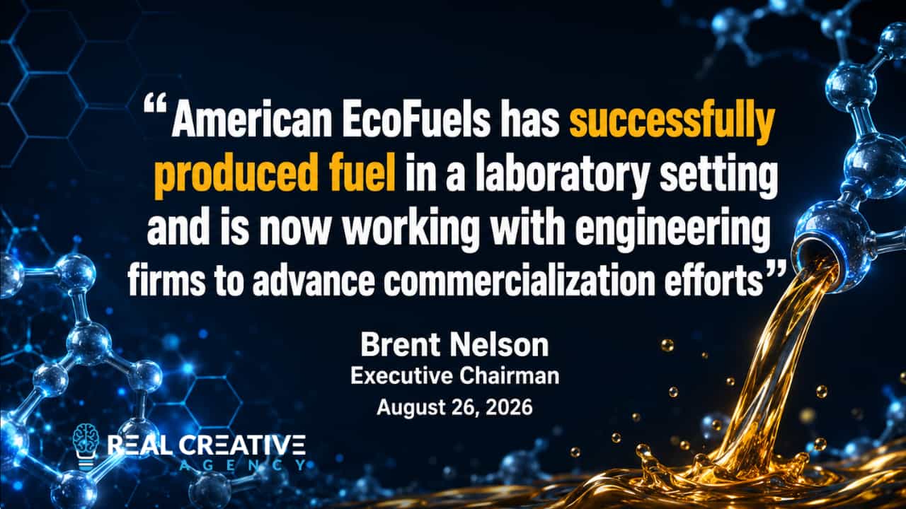 American EcoFuels AEFI successfully produced sustainable aviation fuel American EcoFuels AEFI successfully produced sustainable aviation fuel SAF