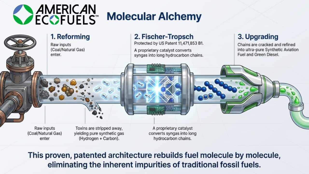 American EcoFuels patented GTL and CTL Technology for SAF American EcoFuels patented CTL and GTL technology for SAF