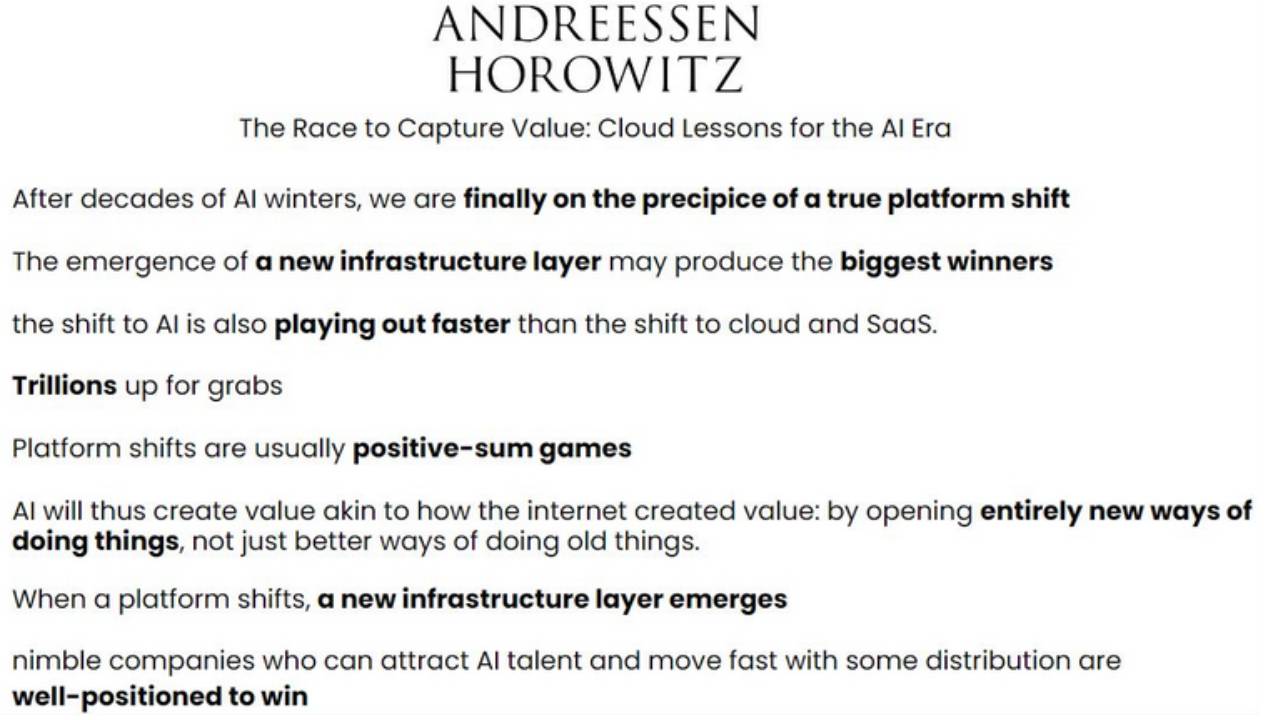 Andreessen Horowitz Cloud Lessons for the Ai era
