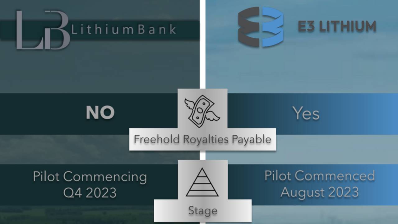 Lithium bank vs E3 Lithium