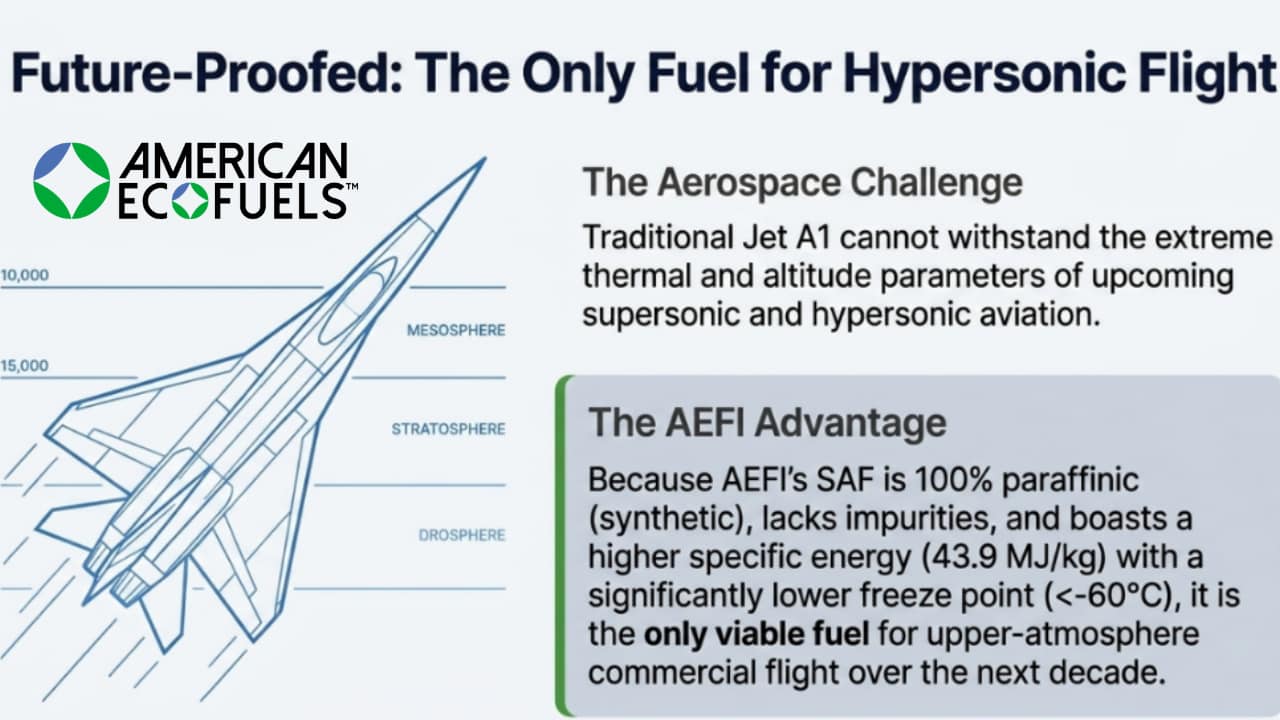 SAF better than Jet A1 Only Fuel for Hypersonic and Supersonic flight SAF better than Jet A1 Only Fuel for Hypersonic and Supersonic flight